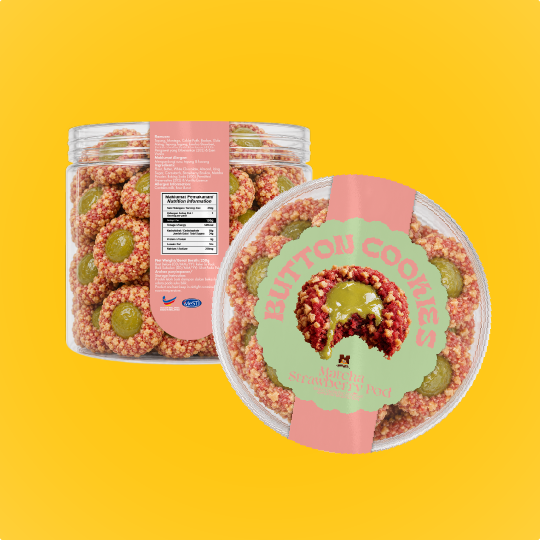 Button Cookies - Strawberry Matcha