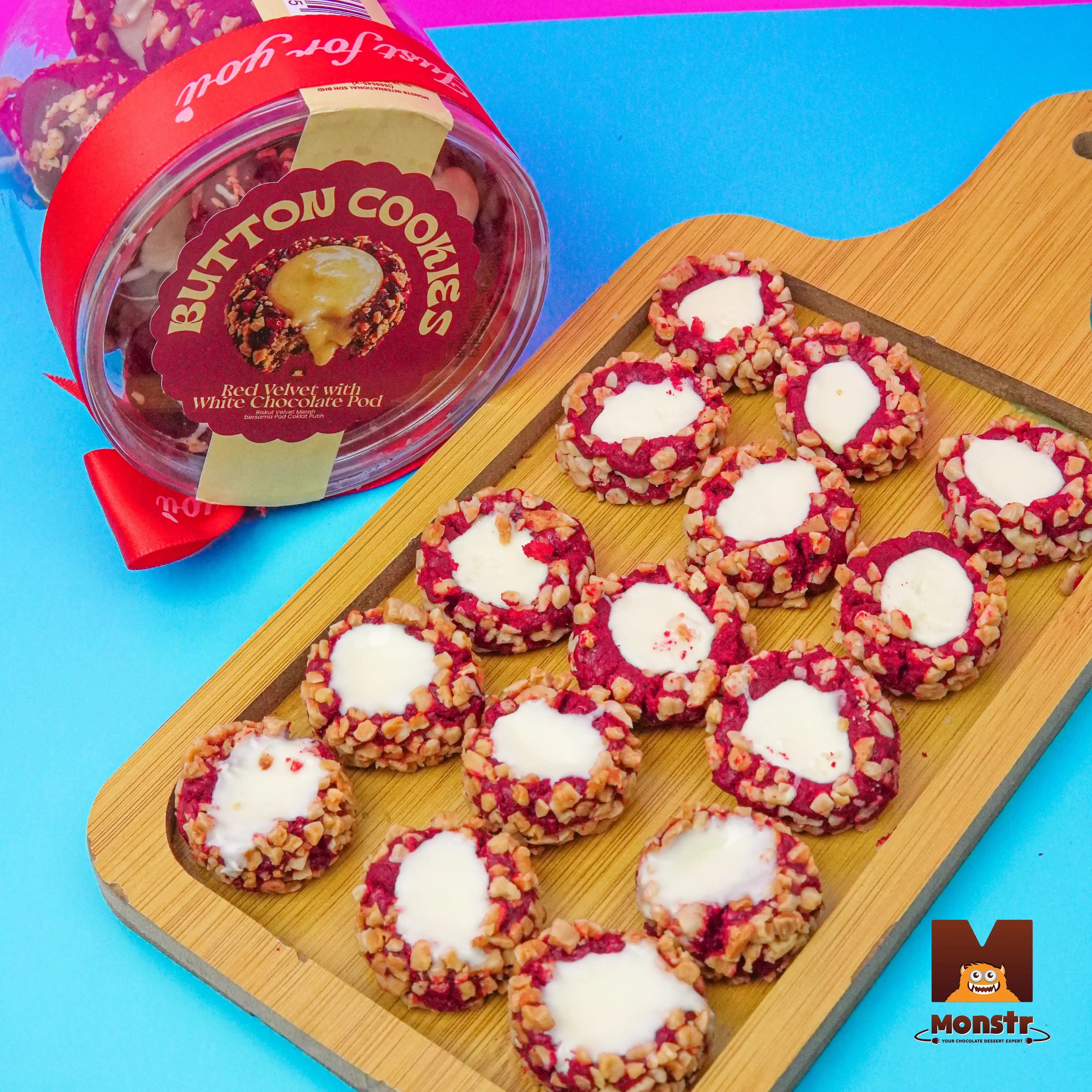 Button Cookies - Red Velvet