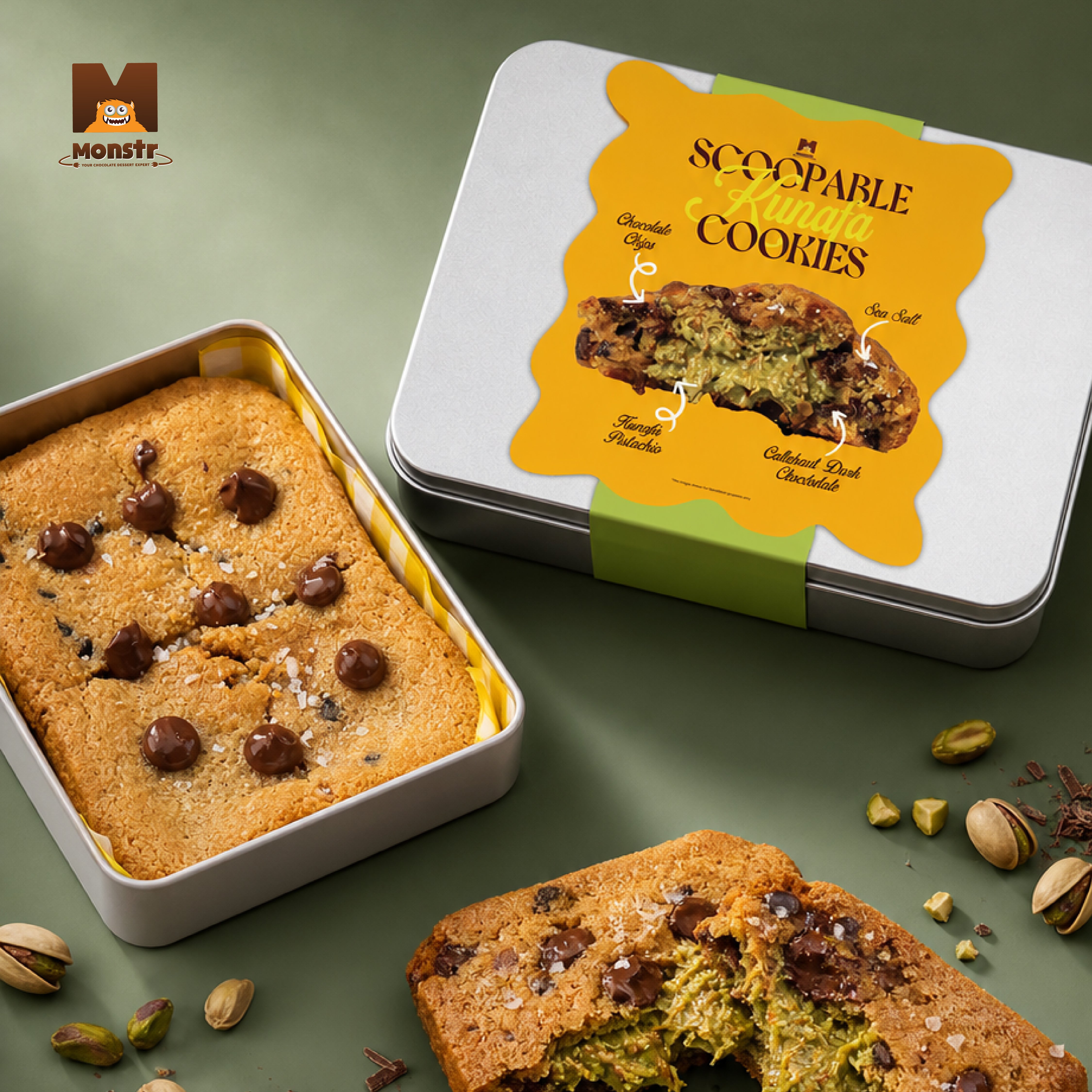 Scoopable Kunafa Cookies